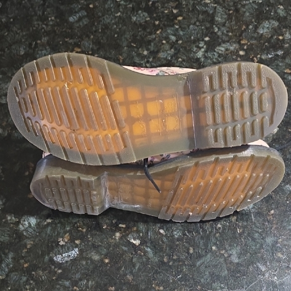 Dr. Martens Pink Floral Combat Boots - Picture 2 of 5